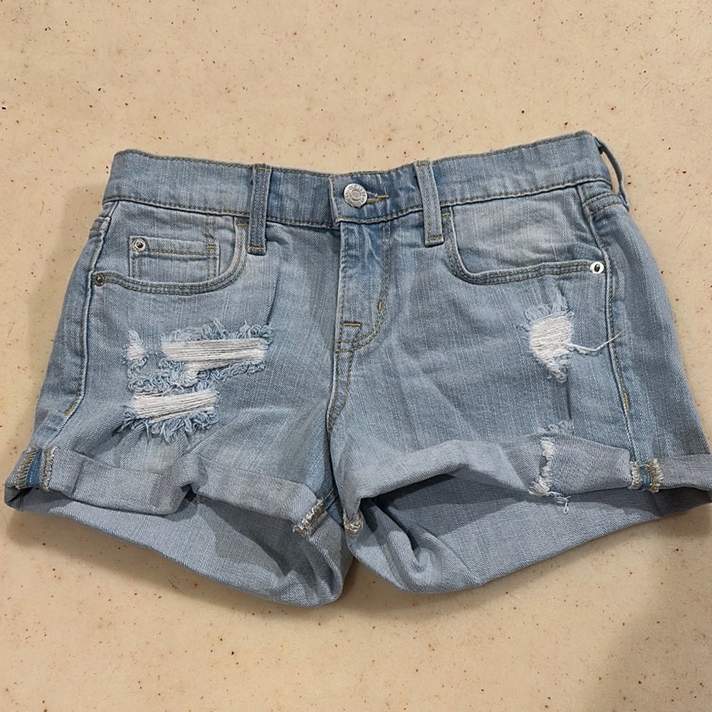 Old Navy Blue Jean Shorts Distressed Casual